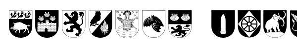 Spanish Army Shields Two font preview